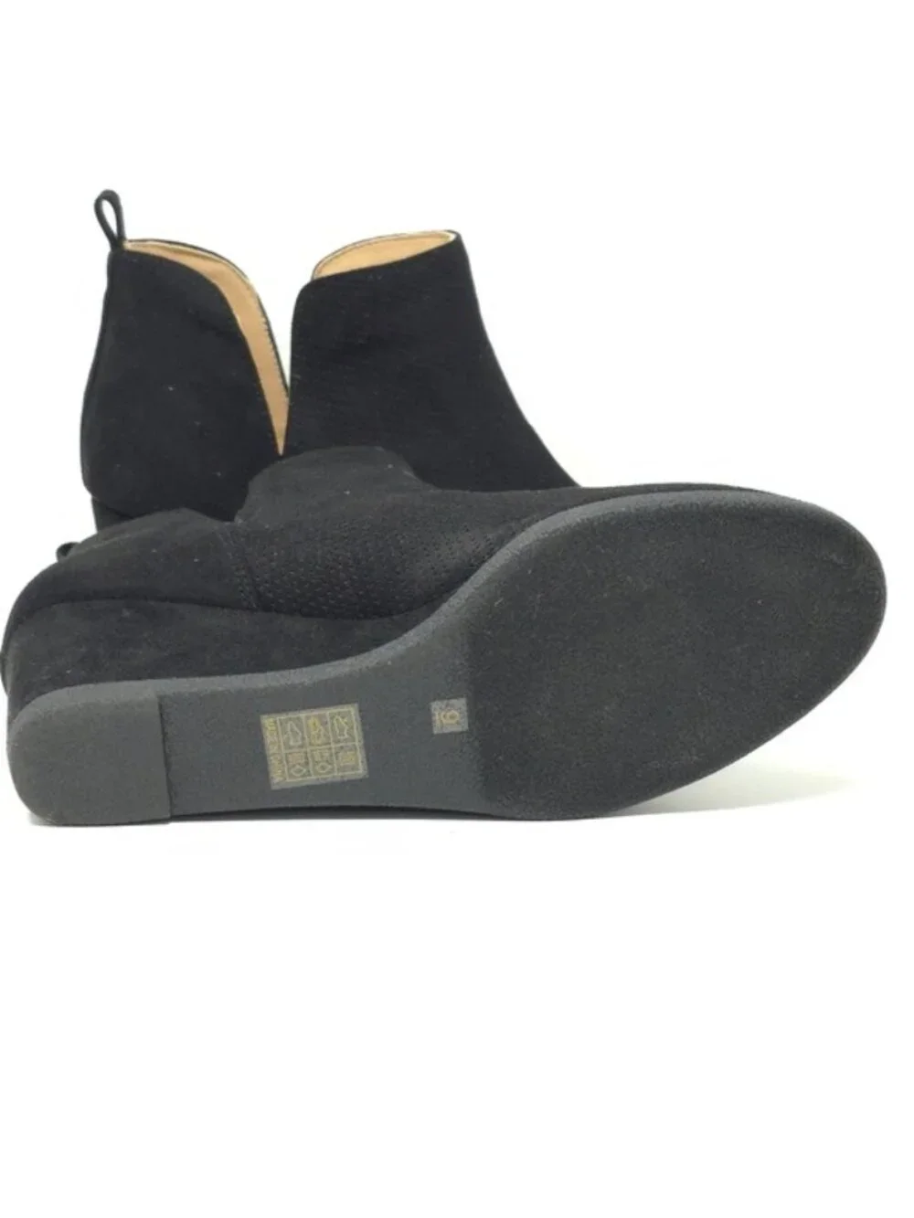 Journee Collection Mylee Black Pull-On Wedge Booties 9M